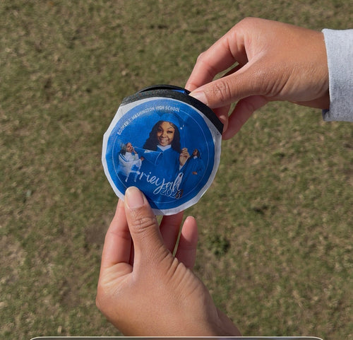 Custom Photo Fan with Matching Pouch
