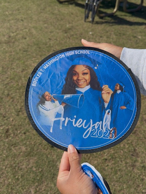 Custom Photo Fan with Matching Pouch